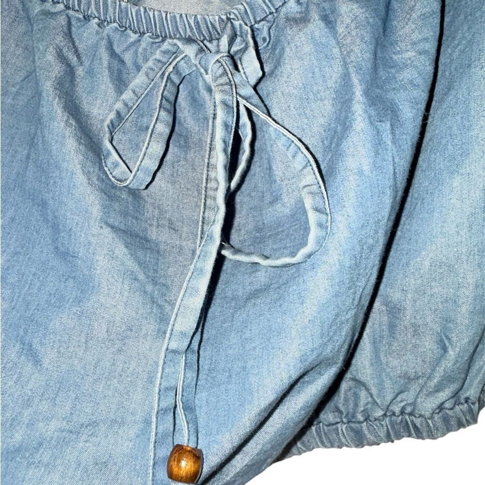 Blue Off-Shoulder Top - Picture 4 of 6